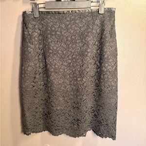 Jeremy Scott Black Lace Pencil Skirt